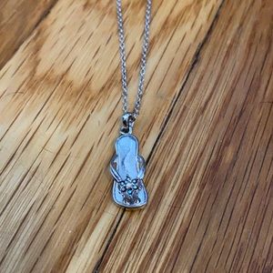 Lia Sofia flip flop necklace